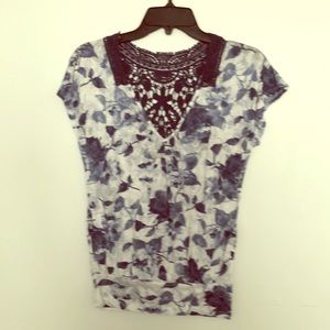 Crochet lace back top